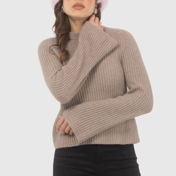 Loulou Studio Kota Cashmere Crewneck Sweater In Beige, M - Picture 3 of 10